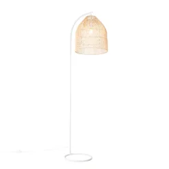 Qazqa vloerlampen sam wit e27