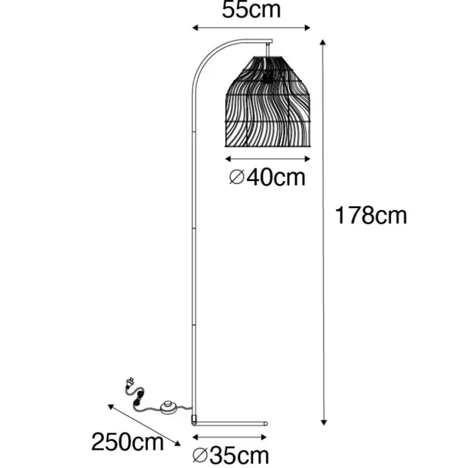 Qazqa vloerlampen sam wit e27