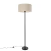 Qazqa vloerlampen simplo stof zwart e27