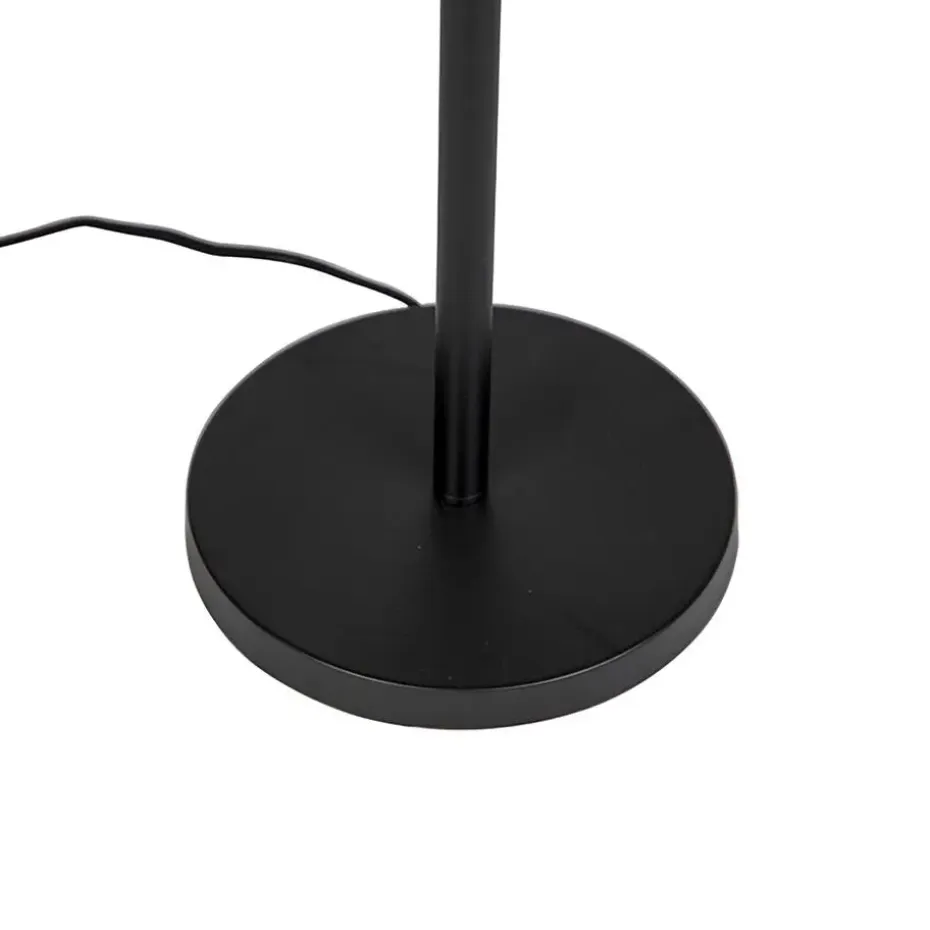 Qazqa vloerlampen simplo stof zwart e27
