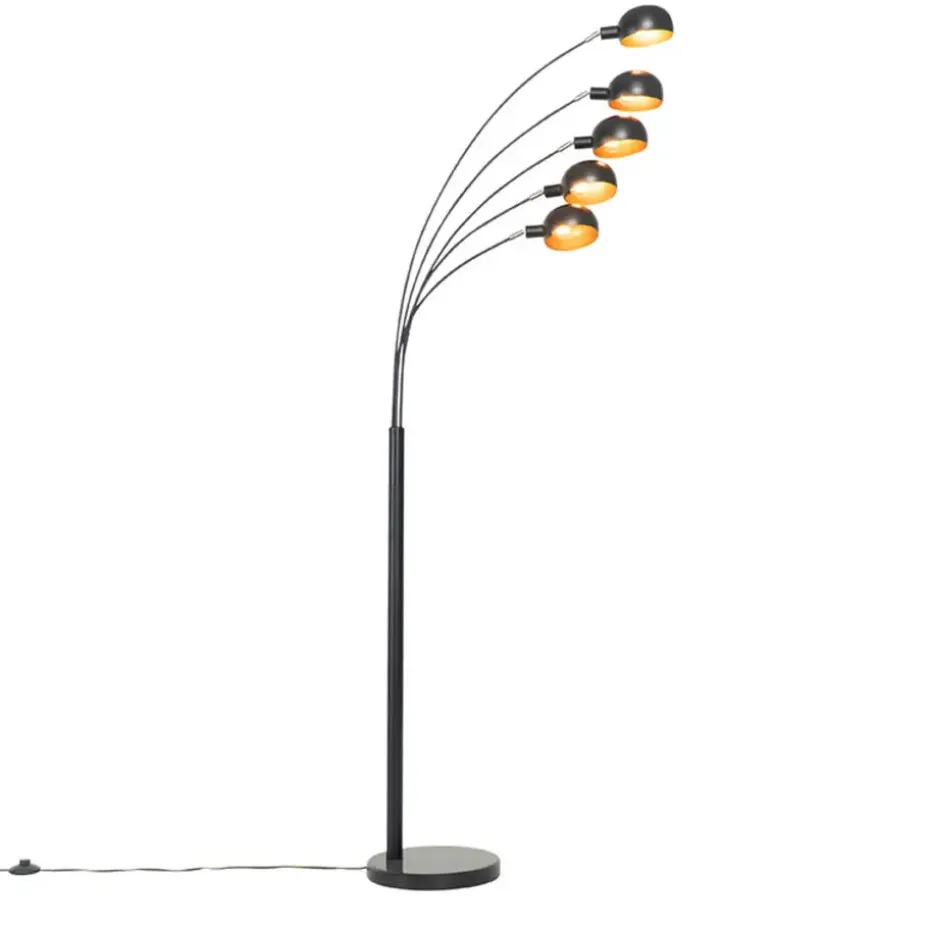 Qazqa vloerlampen sixties goudkleurig e14