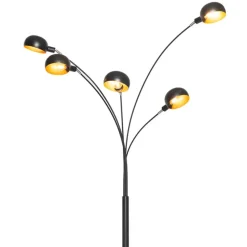 Qazqa vloerlampen sixties goudkleurig e14