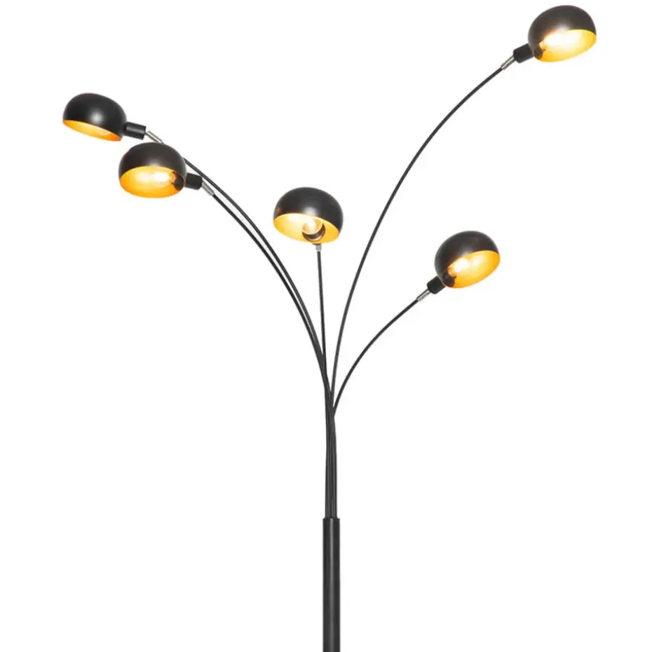 Qazqa vloerlampen sixties goudkleurig e14