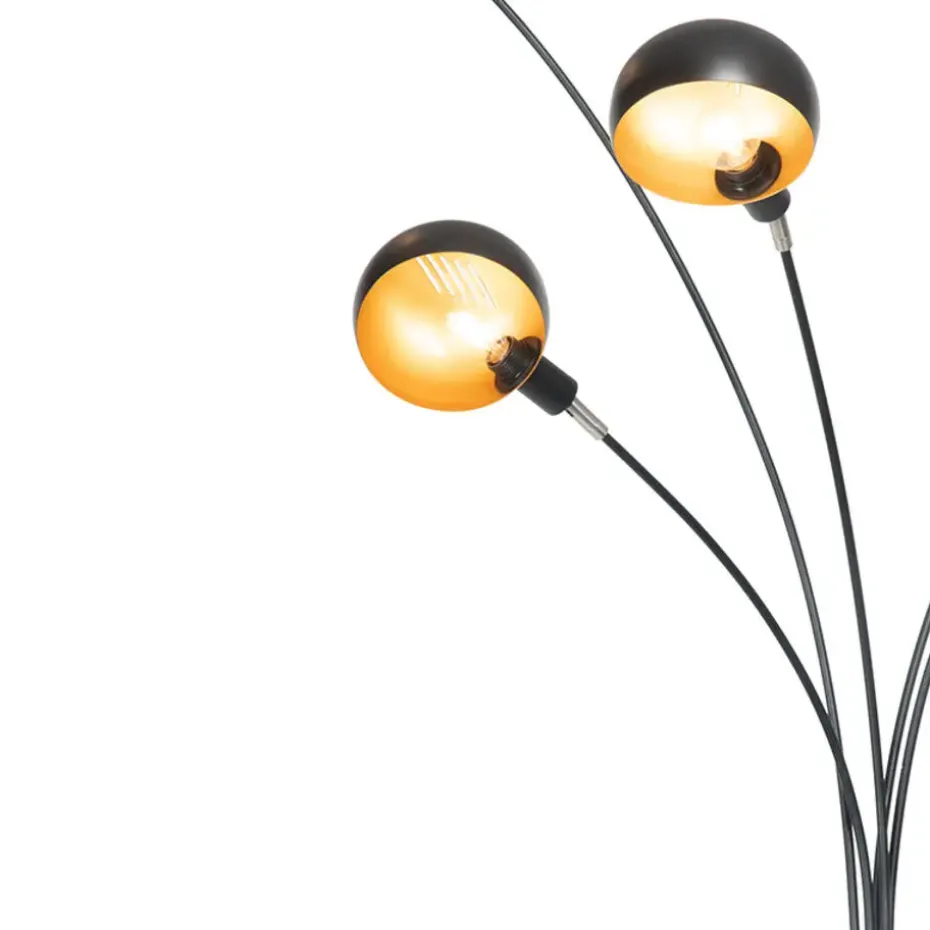 Qazqa vloerlampen sixties goudkleurig e14