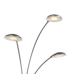 Qazqa vloerlampen sixties zilverkleurig geïntegreerde led
