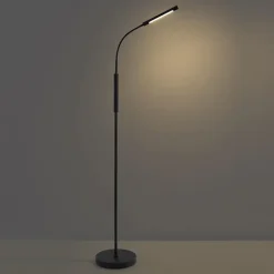 Qazqa vloerlampen statler zwart geïntegreerde led