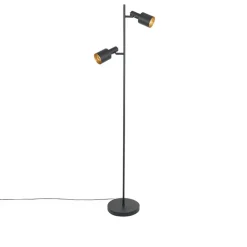 Qazqa vloerlampen stijn zwart e27