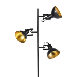 Qazqa vloerlampen tommy zwart e14