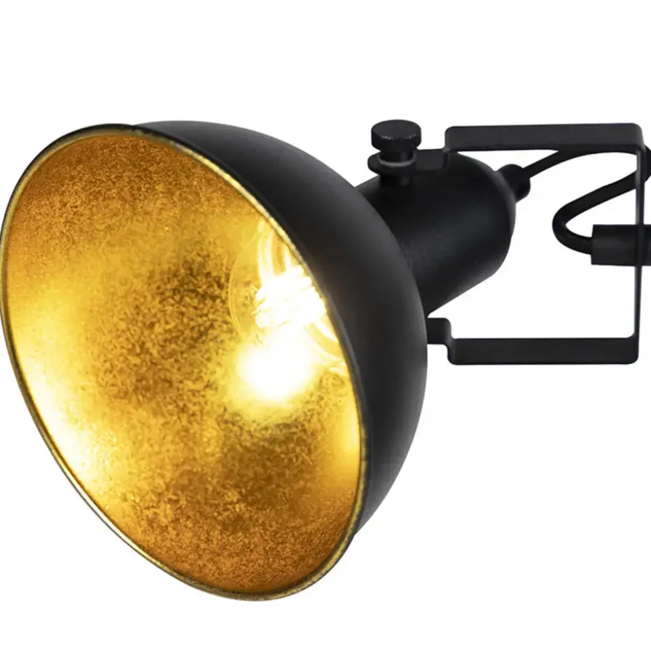 Qazqa vloerlampen tommy zwart e14