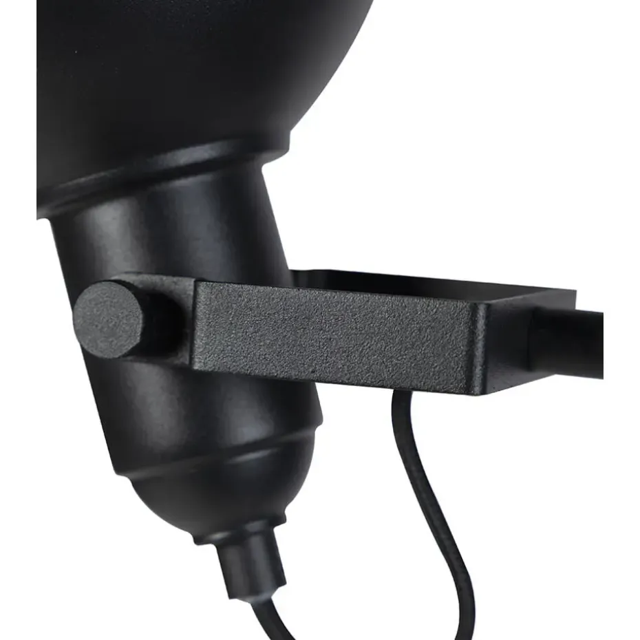 Qazqa vloerlampen tommy zwart e14