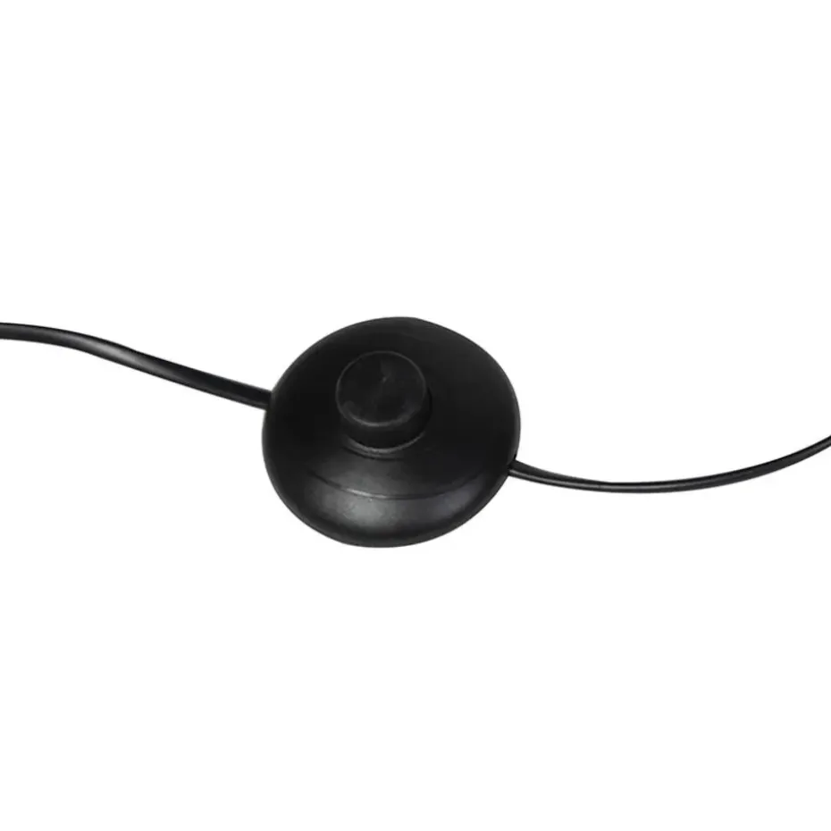 Qazqa vloerlampen tommy zwart e14