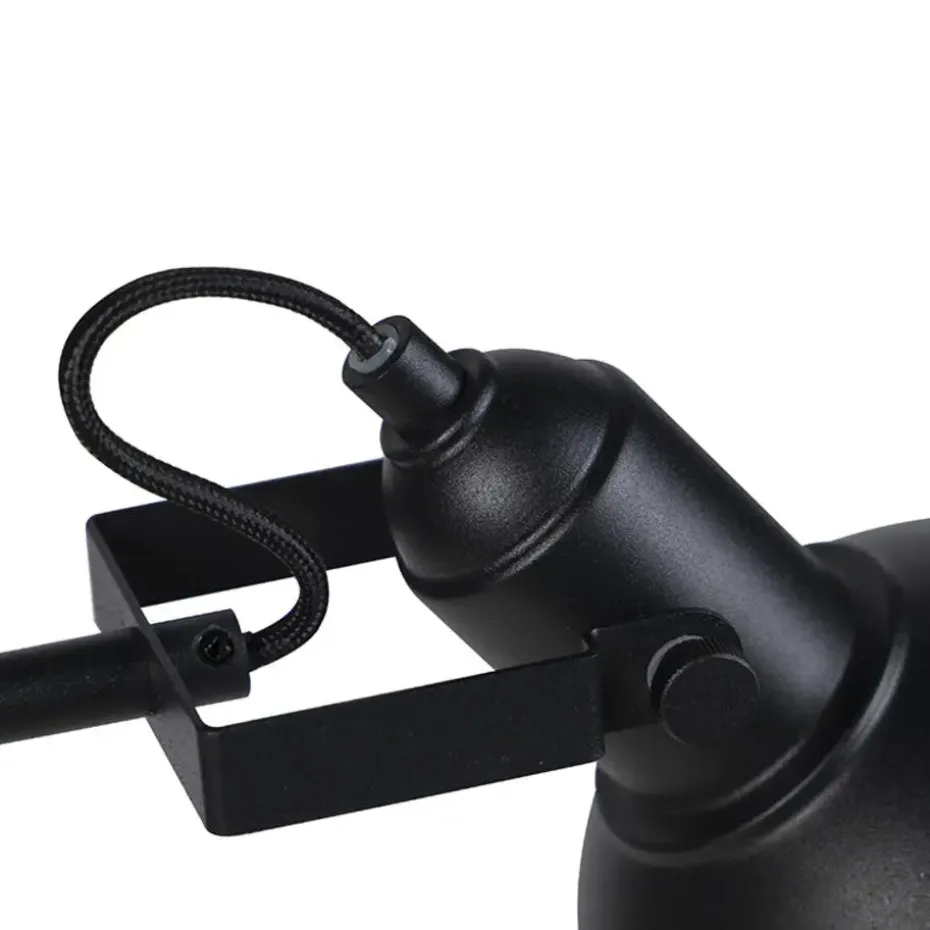 Qazqa vloerlampen tommy zwart e14