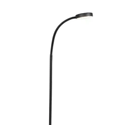 Qazqa vloerlampen trax zwart geïntegreerde led