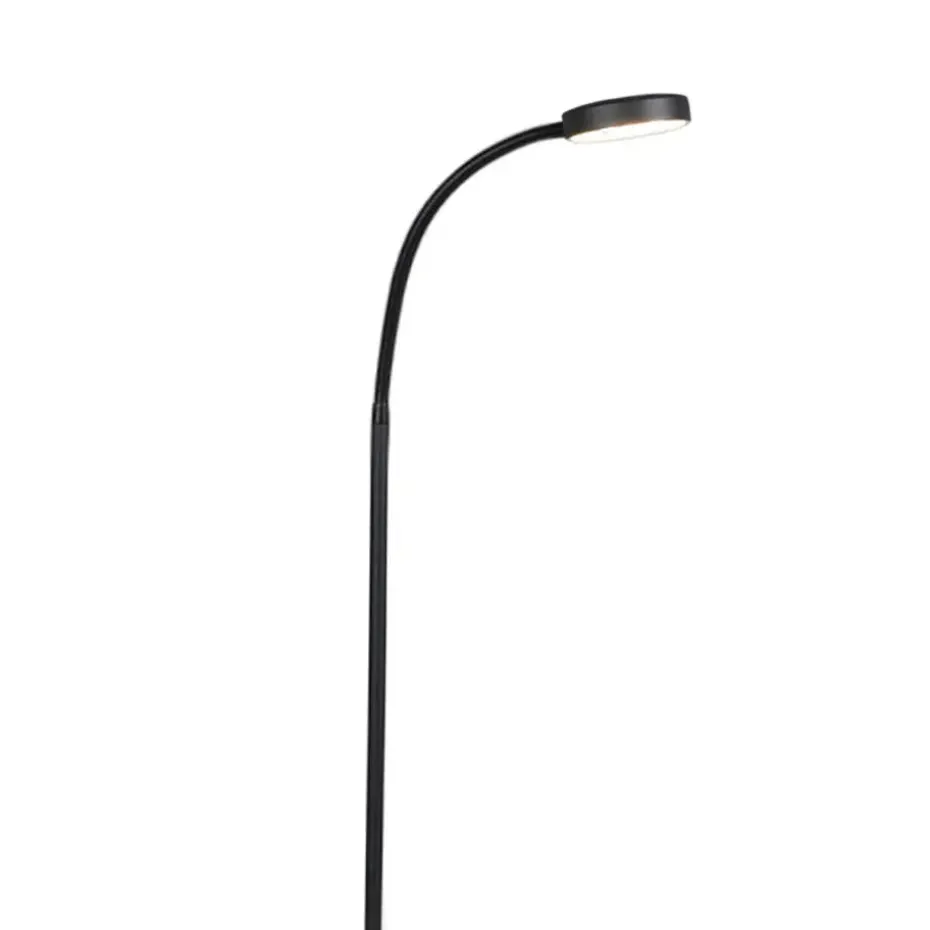 Qazqa vloerlampen trax zwart geïntegreerde led