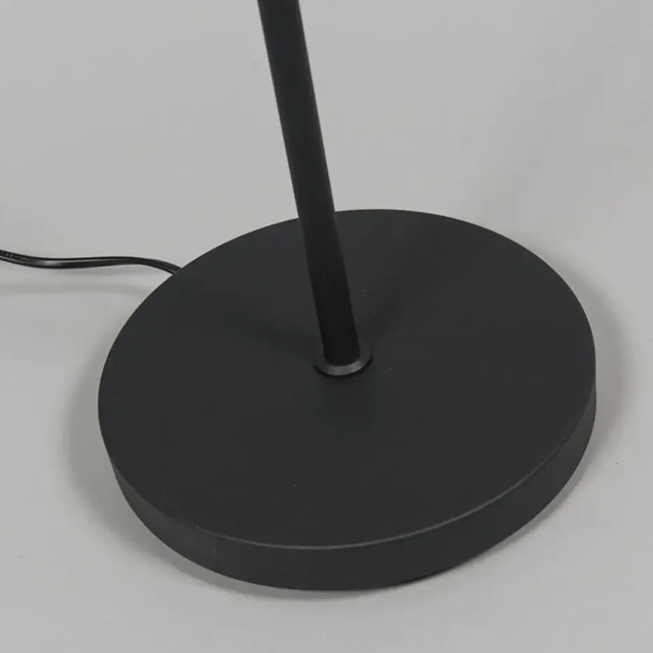 Qazqa vloerlampen trax zwart geïntegreerde led