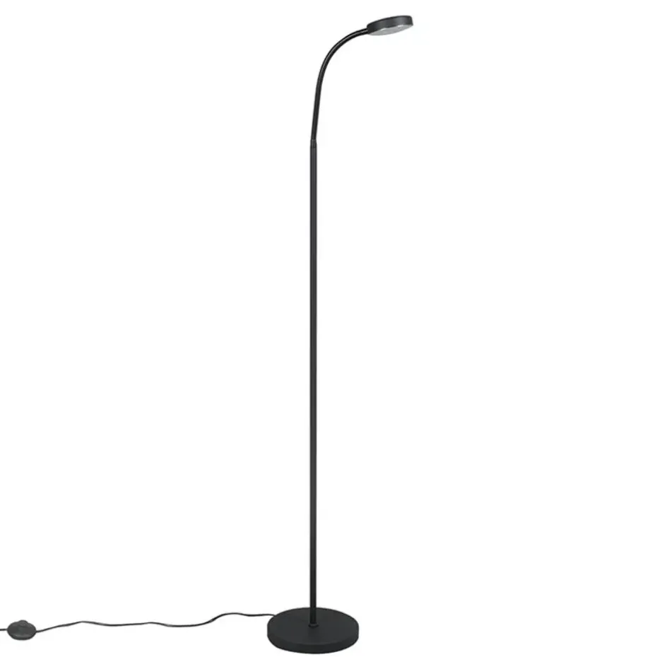 Qazqa vloerlampen trax zwart geïntegreerde led