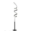 Qazqa vloerlampen twisted fl zwart geïntegreerde led