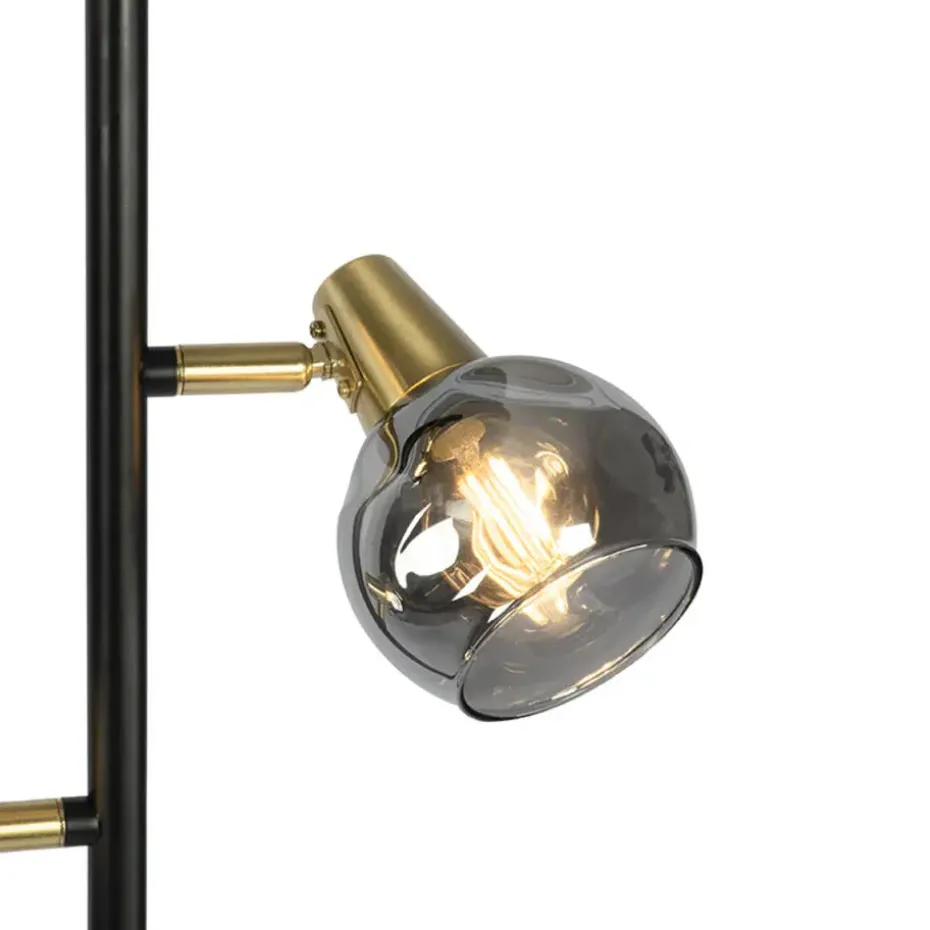 Qazqa vloerlampen vidro goudkleurig e14