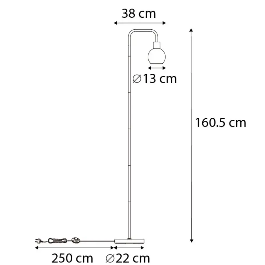 Qazqa vloerlampen vidro grijs e27