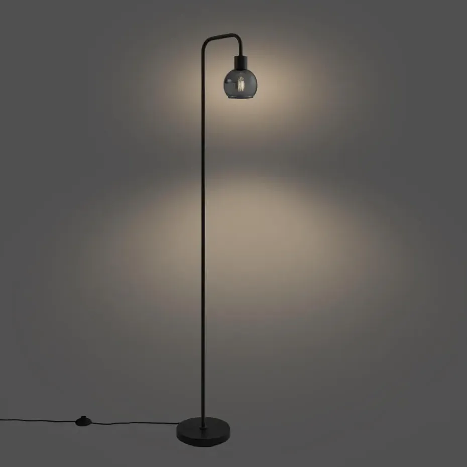 Qazqa vloerlampen vidro grijs e27