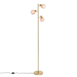 Qazqa vloerlampen vidro roze e14