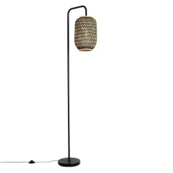 Qazqa vloerlampen yvonne zwart e27