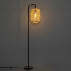 Qazqa vloerlampen yvonne crème e27