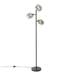Qazqa vloerlampen zuzanna grijs e14