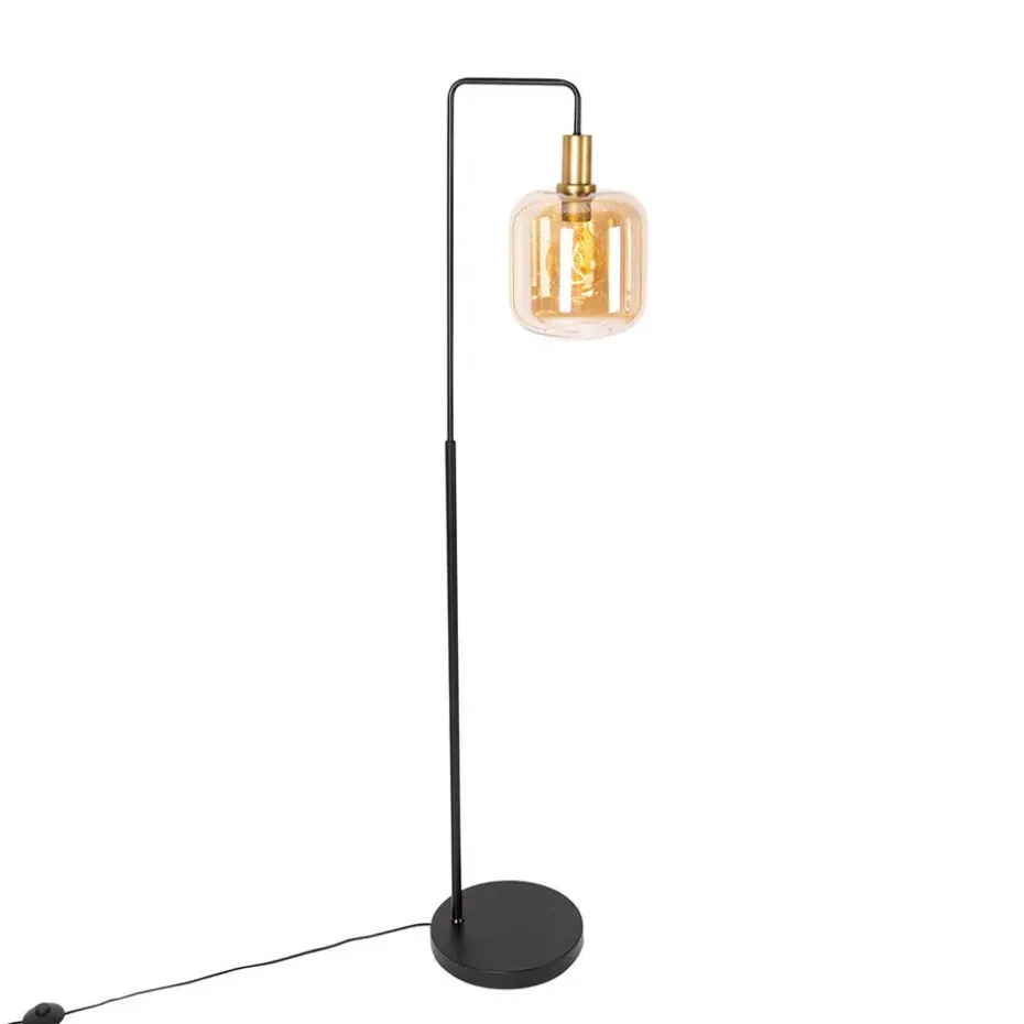 Qazqa vloerlampen zuzanna oranje e27