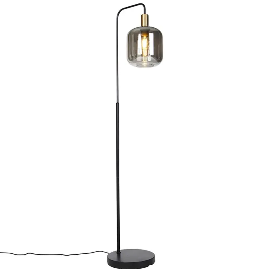 Qazqa vloerlampen zuzanna grijs e27