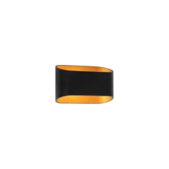 Qazqa wandlampen alone zwart g9