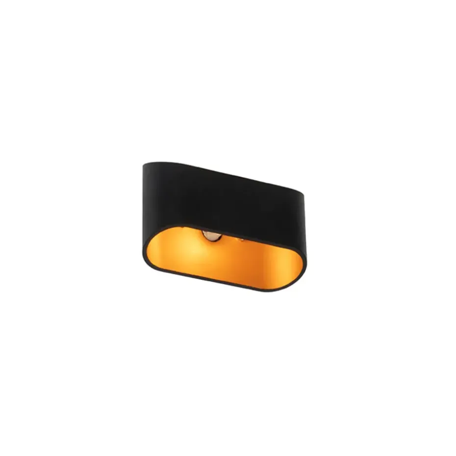Qazqa wandlampen alone zwart g9