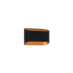 Qazqa wandlampen alone zwart g9