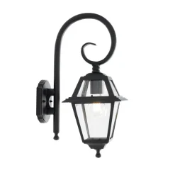 Qazqa wandlampen buiten berta zwart e27