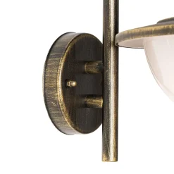Qazqa wandlampen buiten bruges goudkleurig e27