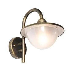 Qazqa wandlampen buiten bruges goudkleurig e27