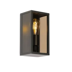 Qazqa wandlampen buiten charlois bruin e27