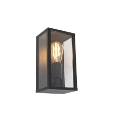 Qazqa wandlampen buiten charlois zwart e27