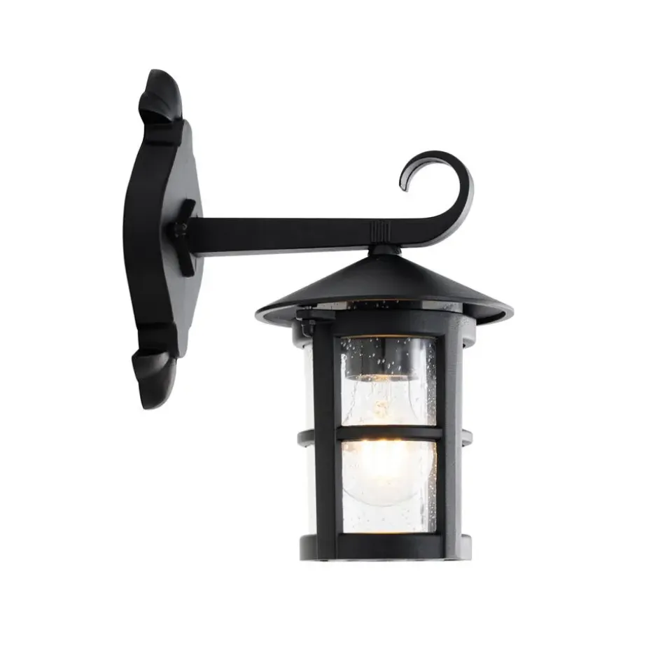 Qazqa wandlampen buiten herb zwart e27