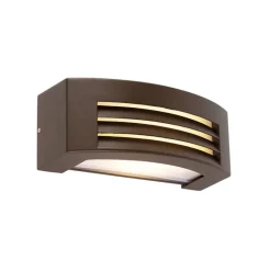 Qazqa wandlampen buiten hurricane bronskleurig e27