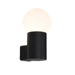 Qazqa wandlampen buiten huma zwart e27
