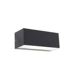 Qazqa wandlampen buiten houks zwart e27