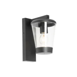 Qazqa wandlampen buiten joren zwart e27