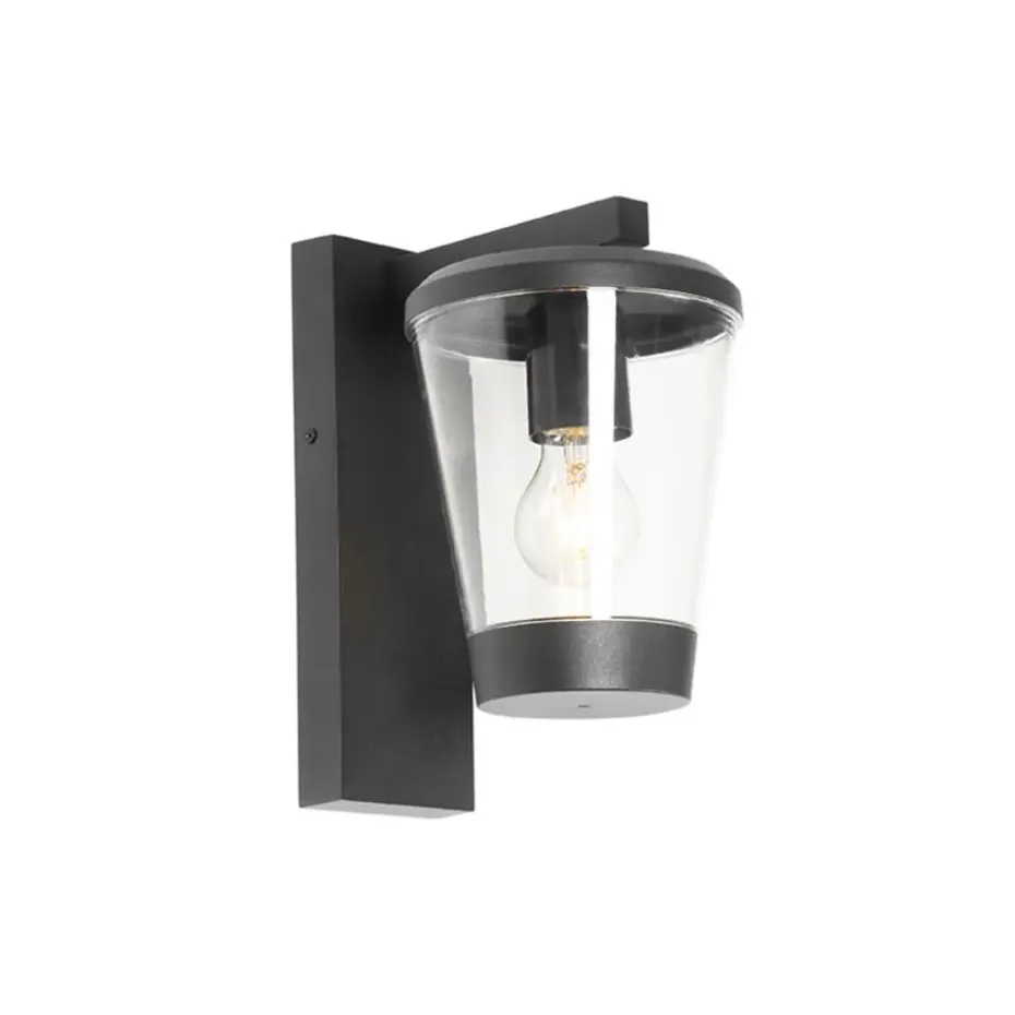 Qazqa wandlampen buiten joren zwart e27