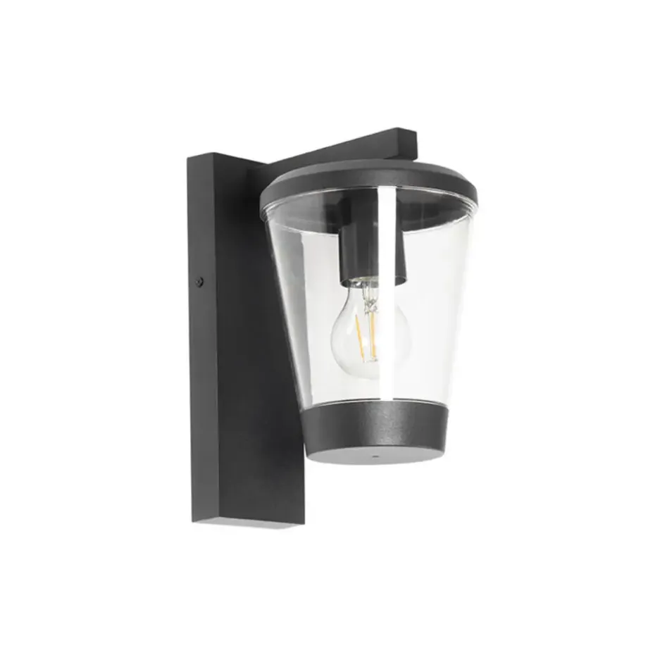 Qazqa wandlampen buiten joren zwart e27