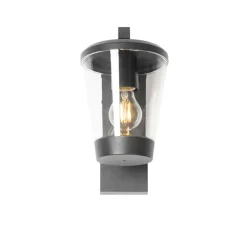 Qazqa wandlampen buiten joren zwart e27