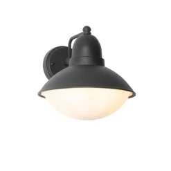 Qazqa wandlampen buiten marcel zwart e27