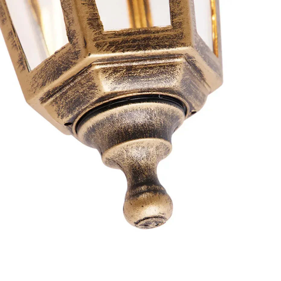 Qazqa wandlampen buiten new haven goudkleurig e27
