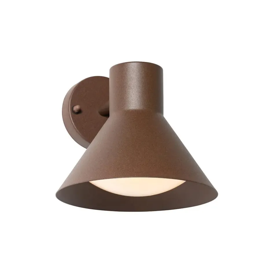 Qazqa wandlampen buiten natas bronskleurig e27