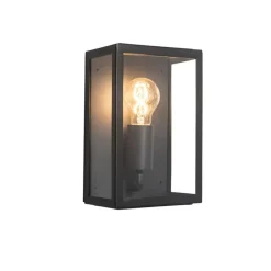 Qazqa wandlampen buiten rotterdam zwart e27